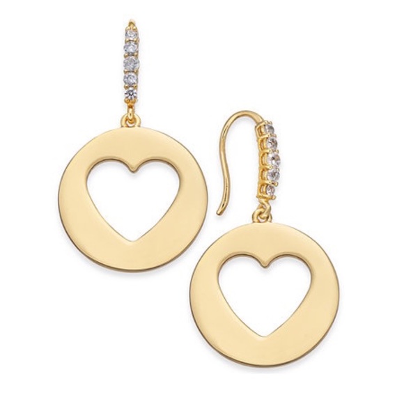KATE SPADE • Gold Symbols Heart Earrings
